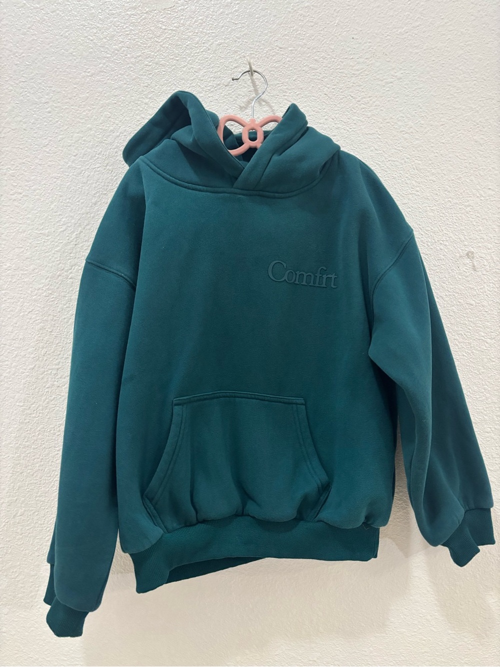 Comfrt Green Youth Medium Hoodie Lounge Travel Cozy